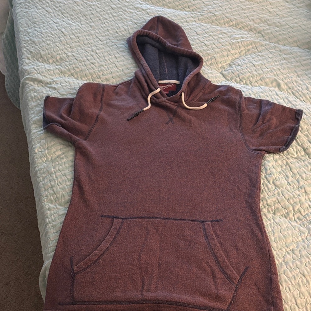 Purple Short Sleeve Hoodie